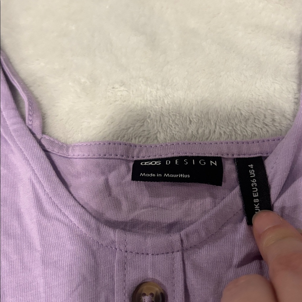 ⭐️ 2/$10 - ASOS Lavender Button-Down Dress - Picture 4 of 4